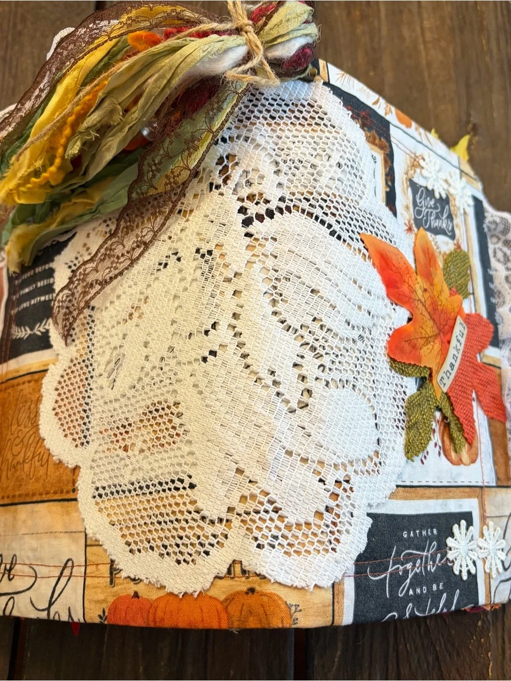 Fall Autumn Junk Journal Softcover Give Thanks Gather Thankful Decorated 3 Sig